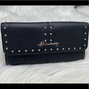 NWT B Makowski Black Studded Wallet